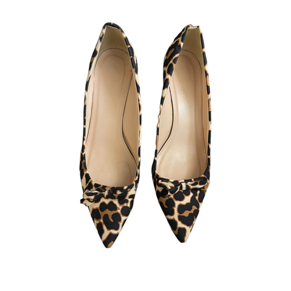 J. Crew Shoes - J Crew leopard print fabric kitten heels size 9.5